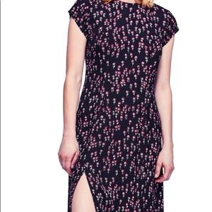 Free People floral midi dress with slit